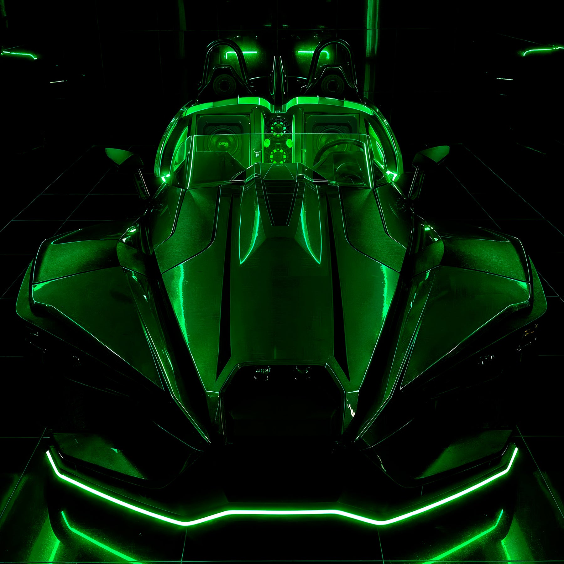Caja acústica sellada trasera de 10" para subwoofer Polaris Slingshot | Compatible con el lado del conductor o del pasajero | 2015 - Actualidad