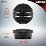 TX1 2" PEI Dome Ferrite Tweeter 0.5" VC 200 Watts