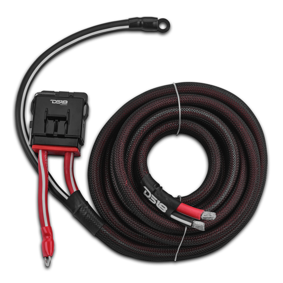 UTV 4-Gauge Power Harness Kit – 12ft Power & Ground Cables with Water-Resistant Fuse Holder for 4-Door UTVs
