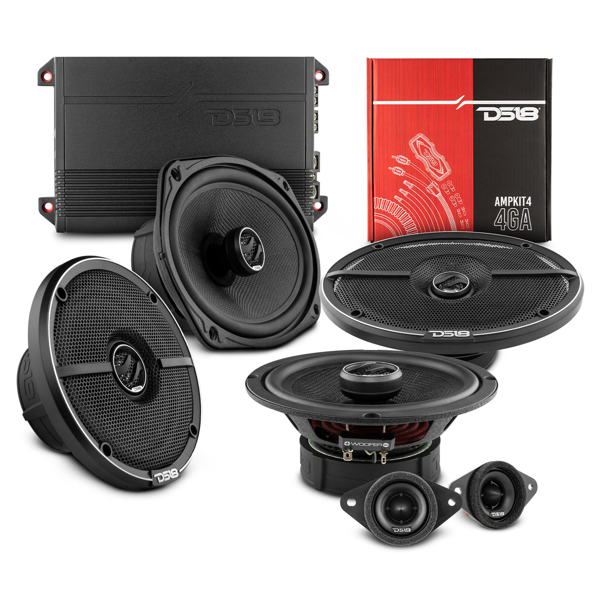 DS18 2005-2021 Toyota Tacoma Front and Back Doors Speakers Replacement