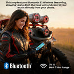 X 4-Channel Ultra Compact Full-Range Amplifier with Bluetooth Connectivity - 4 x 70 Watts Rms