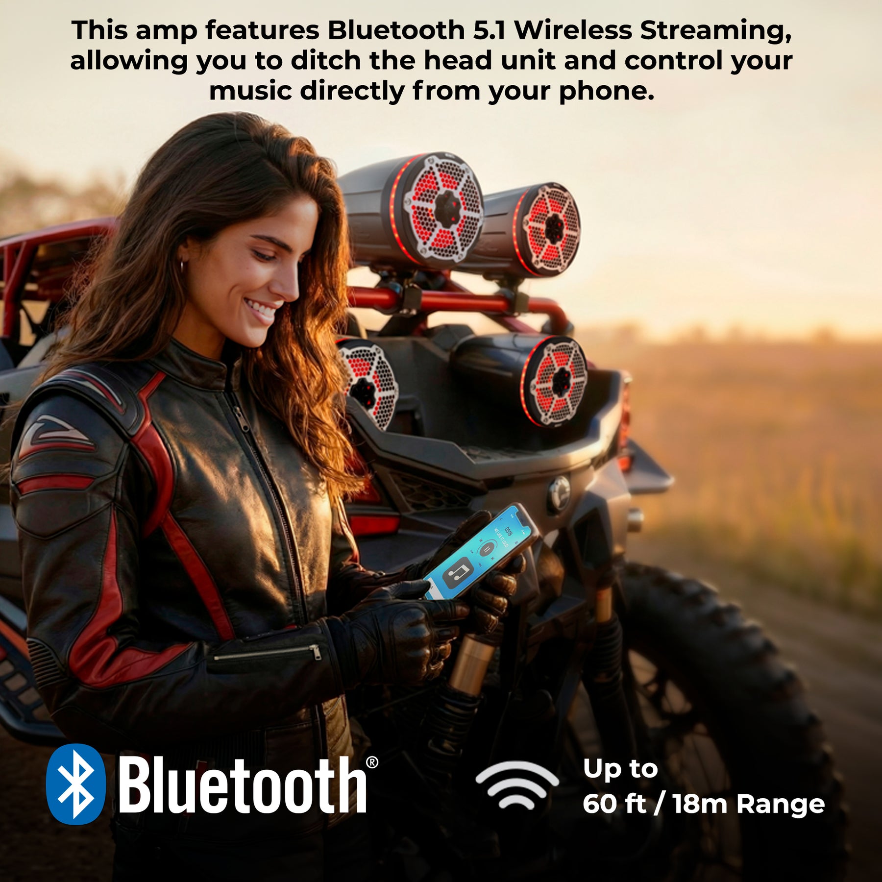 X 4-Channel Ultra Compact Full-Range Amplifier with Bluetooth Connectivity - 4 x 70 Watts Rms