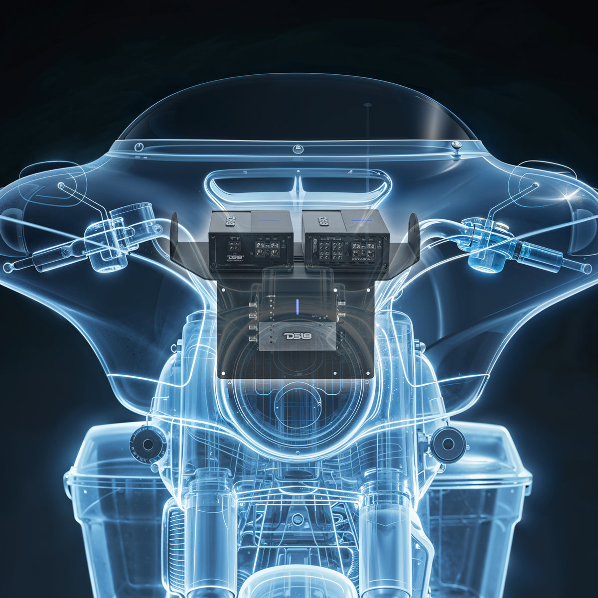 Harley-Davidson Street Glide Amplifier Rack for models 2014–2023