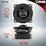 ZXI 4" 2-Way Coaxial Speakers with Kevlar Cone 50 Watts Rms 4-Ohm