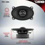 ZXI 4x6" 2-Way Coaxial Speakers with Kevlar Cone 60 Watts Rms 4-Ohm