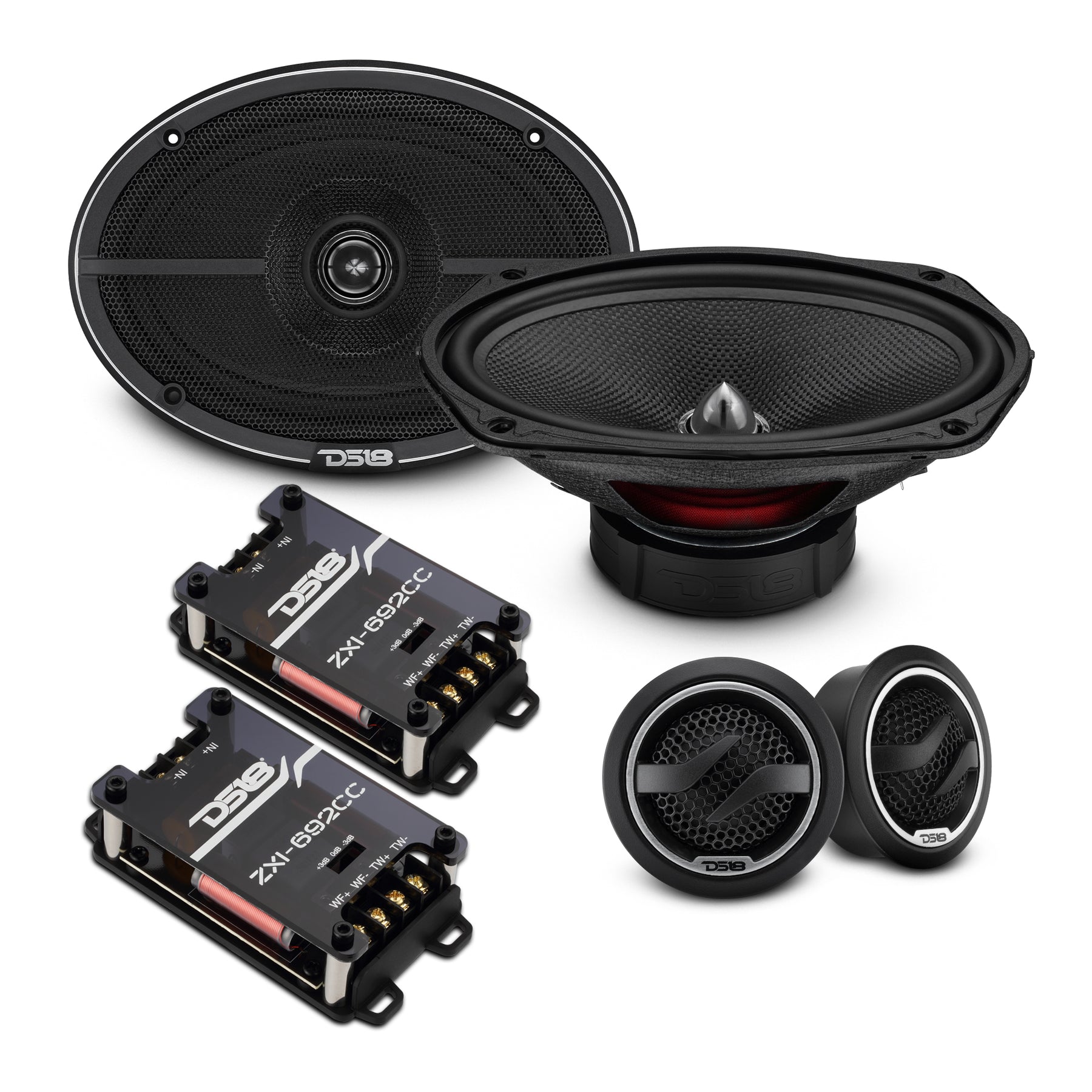 DS18 6x9” 2-Way Component Speakers | 120W RMS - 360W Max | 4 Ohm