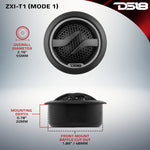 1.7" Dome Neodymium Tweeter 50 Watts 1" Pei 4-Ohm Vc