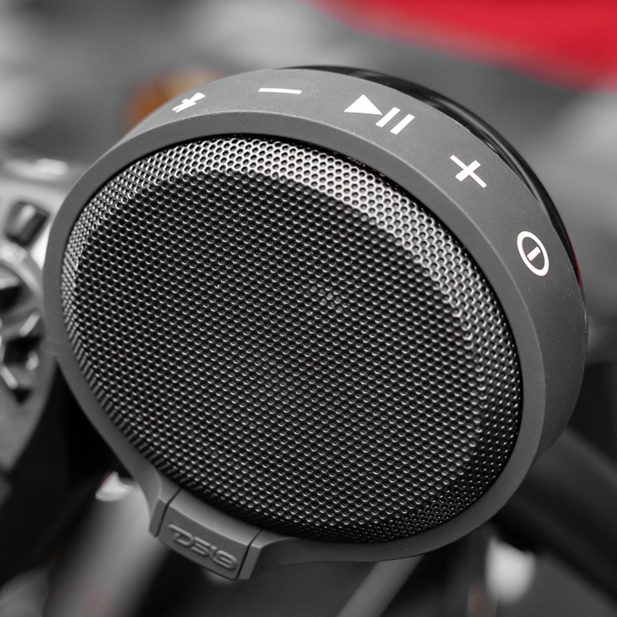 bluetooth helmet motorcycle handlebar speakers DS18 Amplified Handlebar Mount Bluetooth Speaker Pods