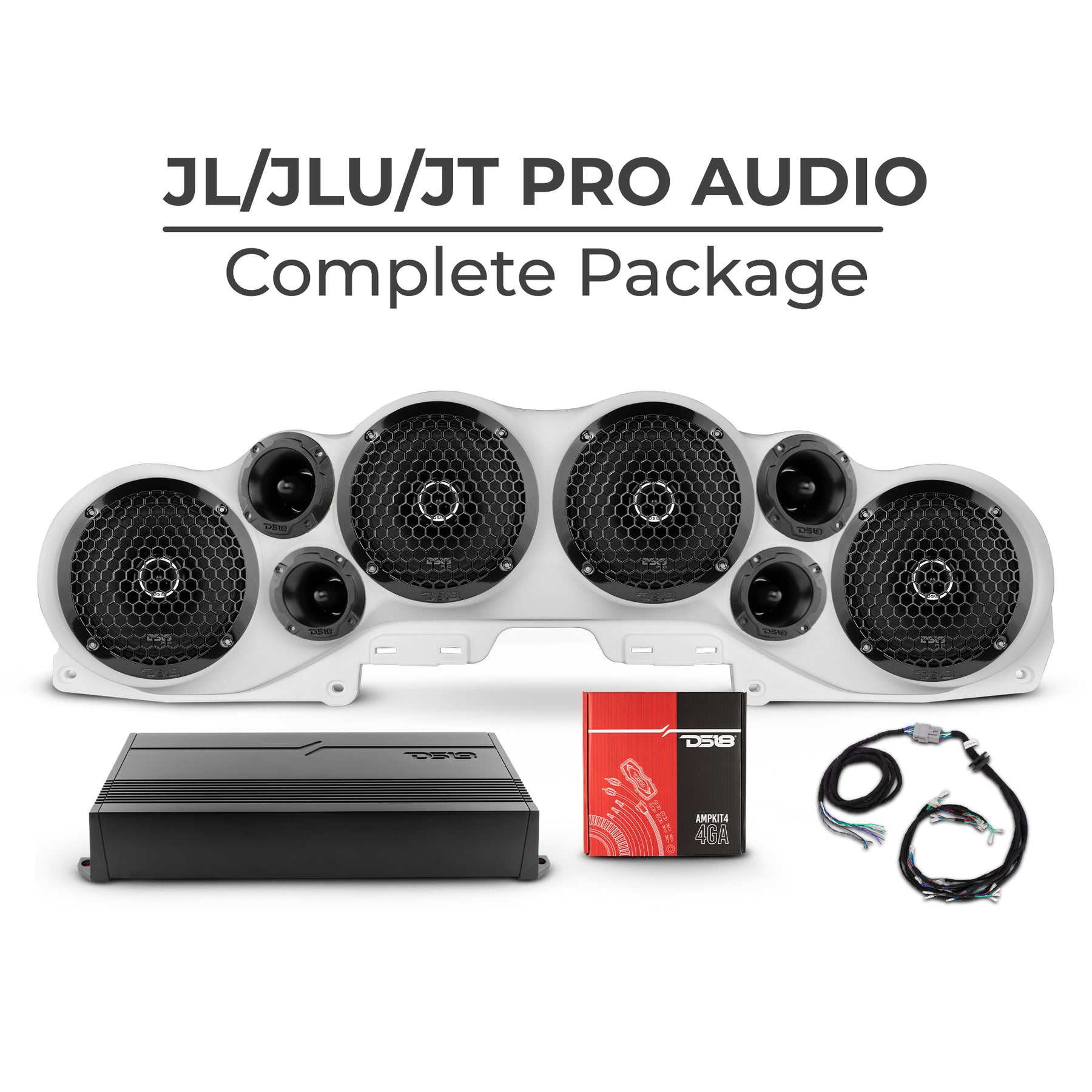 DS18 Jeep JL / JT (Gladiator) Complete Sound Bar Package