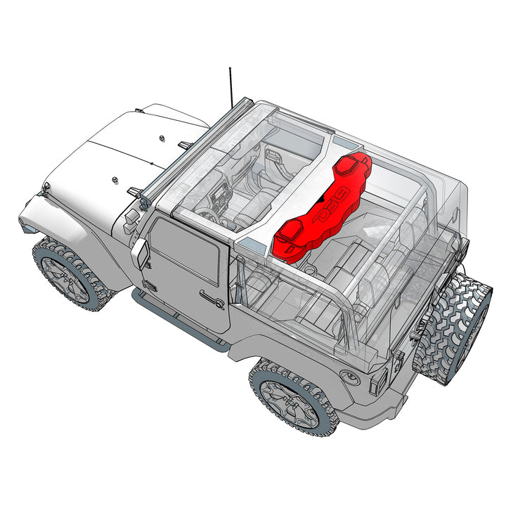 Jeep JL/JLU,JT Overhead Bar System Fits 4 X 8" Speakers (Not Included) and 4 X Tweeters PRO-TW4L and Harness Included -White