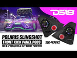 Polaris Slingshot Front Kick Panel Pods For 6.5" Speakers and 3.8" Bullet Tweeters with Digital LED Lights