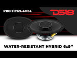 PRO 6x9” Hybrid Slim Loudspeaker with Water-Resistant Cone and Compression Driver Horn | 175W RMS 4-Ohm