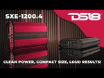 SXE Class A/B 4-Channel Full-Range Amplifier 4 x 60 RMS @ 4-Ohm 1200 Watts