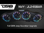 Video thumbnail - Barra de sonido integrada para Jeep JL/JLU/JT (modelos 2024 en adelante): 4 altavoces NVY-M8 de 8" e iluminación LED.