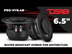 PRO 6.5" Coaxial Hybrid Mid-Range Water resistant Cone Loudspeaker with Built-in Driver 225 Watts Rms 4-Ohm