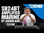24" Marine Amplified with Bluetooth Sound Bar Speaker System 6 Speakers 600 Watts