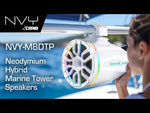 Video thumbnail - 8” Marine Tower Speaker With Neodymium Magnet, Kevlar Cone, Compression Driver & Digital LED Lights | 200W RMS 4-Ohm