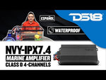 Video thumbnail - NVY 4-Channel Full-Range IPX7 Submersible Marine and Powersports Amplifier 120 x 4 @ 4-Ohm Watts RMS