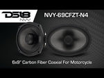 Video thumbnail - 6x9” 2-Way Coaxial Loudspeaker with Water-Resistant Carbon Fiber Cone, 1” Bullet Tweeter, Neodymium Magnet | 300W RMS 4-Ohm