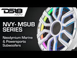 Video thumbnail - Subwoofer de neodimio de 10" para uso marino y deportes de motor con cono de fibra de carbono | 600 W RMS 4 ohmios