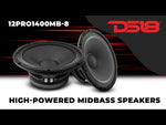 12" Mid-Bass Loudspeaker 700 Watts Rms 8-Ohm