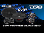 Altavoces de componentes de 2 vías ZXI de 6x9" con cono de fibra de vidrio | 120W RMS 4 ohmios