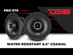 Altavoz coaxial de rango medio PRO-ZT de 6,5" con cono resistente al agua, tweeter de bala integrado y rejilla | 225 W RMS 4 ohmios