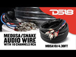 Snake, Medusa 10 Channel RCA and 4 x 12GA OFC Power Wire 30 Feet