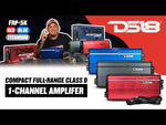 FRP Compact Full-Range Class D 1-Channel Amplifier 5,000 Watts Rms @ 1-Ohm Red