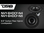 Video thumbnail - Altavoz híbrido de 6,5" con cono de fibra de carbono resistente al agua, driver de compresión VC de 2" e imán de neodimio | 300 W RMS 4 ohmios