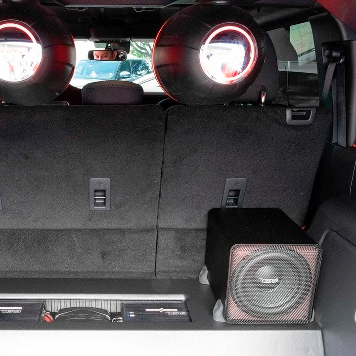 Dual 10 Inch 1000 Watt Car Audio Subwoofer Enclosure with LED