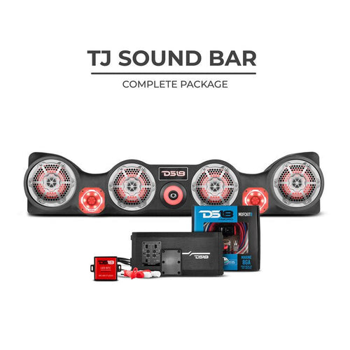 DS18 Jeep TJ Sound Bar Loaded Combo Best sound audio system for Jeep