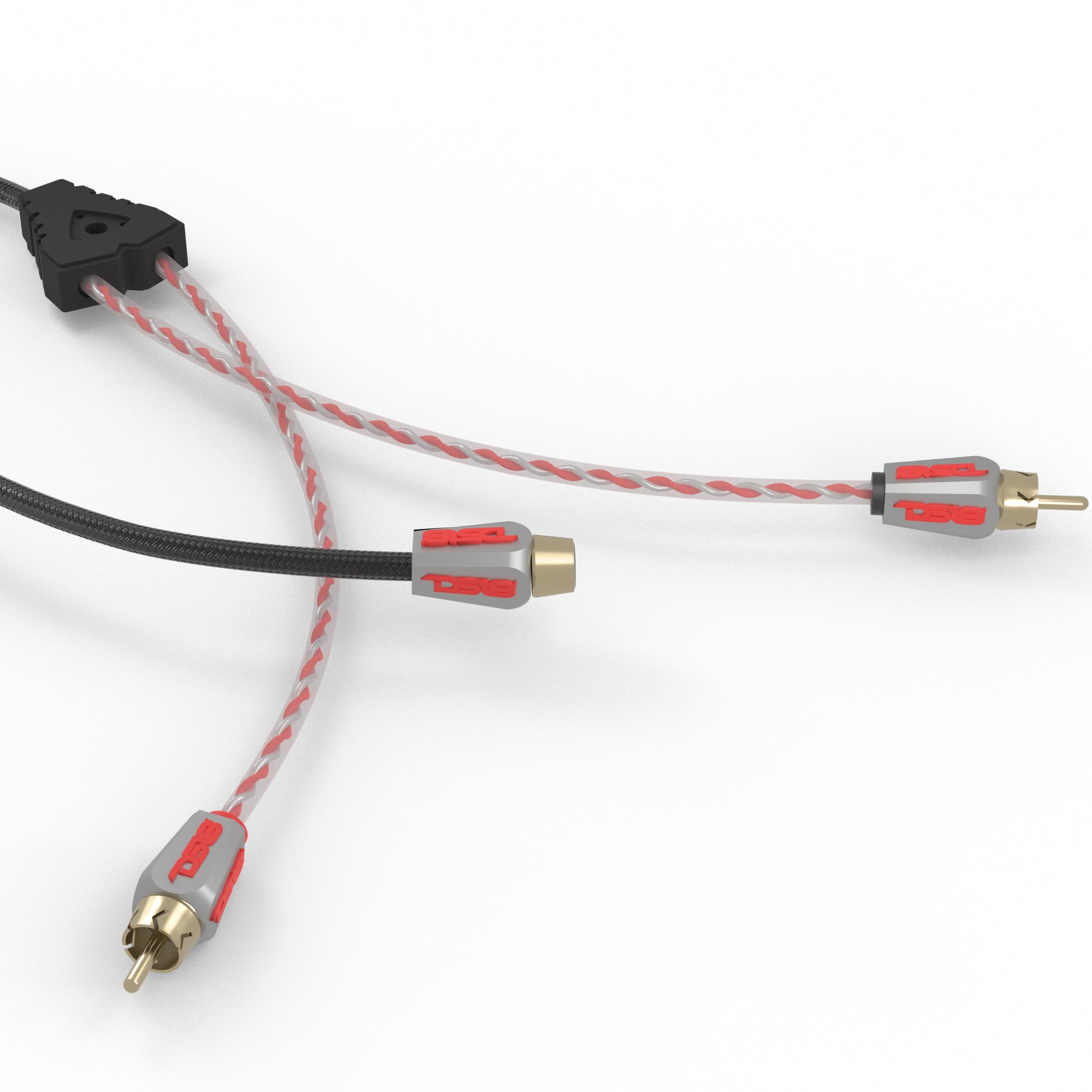 1ft High-Performance Balanced RCA Y-Adapter Cable – 2 Male To 1 Female