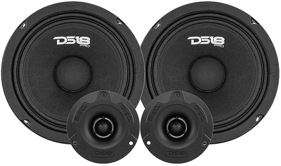 DS18 PRO-GM8.4PK Loudspeaker and Tweeter Package Including a Pair of PRO-GM8.4 + a Pair of PRO-TW1X/BK