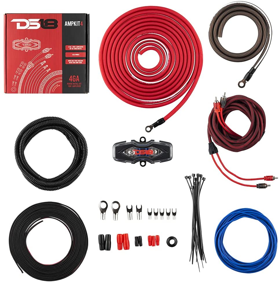 DS18 ZR112LD-PKG Bass Package 12" Subwoofer In a Ported Box With Amplifier and Amplifier Installation Kit - ZR112LD + ZR1000.1D Amp + AMPKIT4