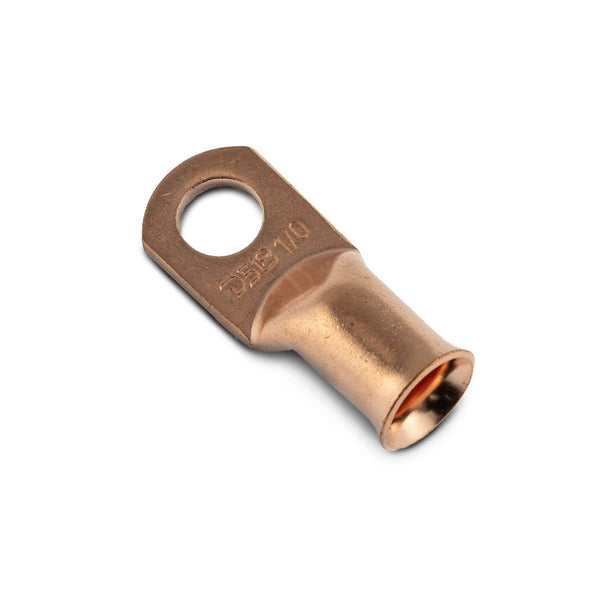 10-Pack 8 AWG Ring Terminals - 3/8 Inch Hole, Tin Plated Copper Cable Lugs