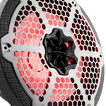 NXL 8" 2-Way Coaxial Marine Speaker With LED RGB Lights 125 Watts Rms 4-Ohm -Black Carbon Fiber