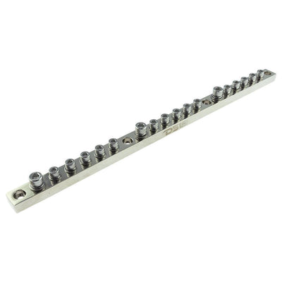 DS18 Chrome Plated Distribution Bar Block 3x 1/0-GA