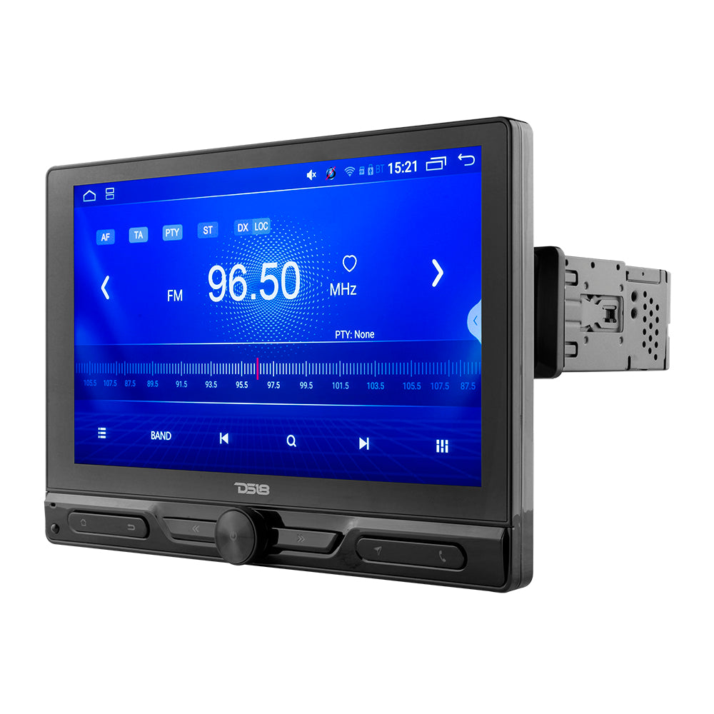 10.5" Floating Rotating Swivel Modular Touchscreen Mechless Single-DIN Headunit with Bluetooth, Mirror Link, USB, Gps and Android 10 (4x64GB)