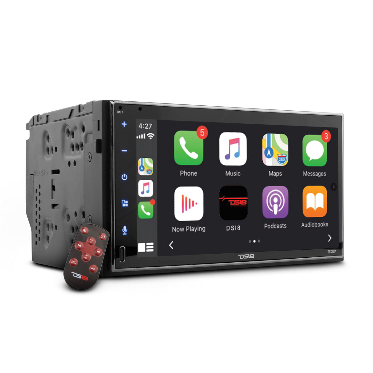 7" Touchscreen Mechless Double-DIN Headunit with Bluetooth, USB, Mirror Link And Car play
