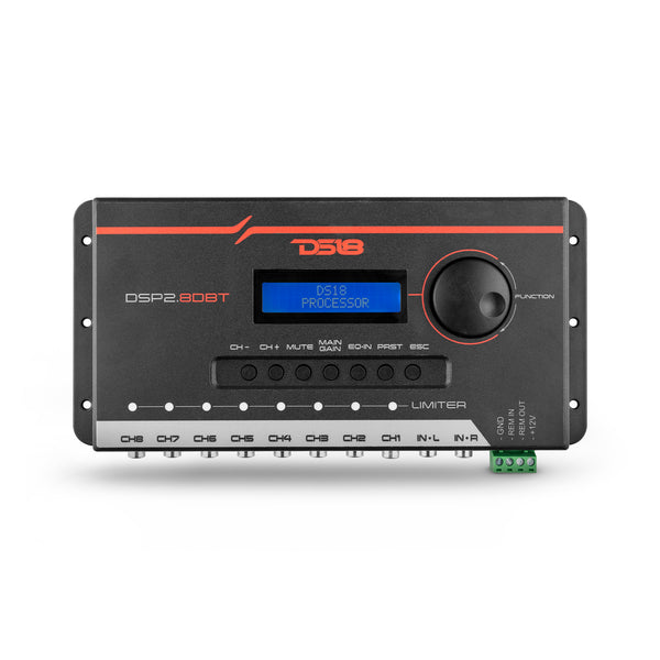 2-Channel In and 8-Channel Out Digital Sound Processor (DSP) with Blue