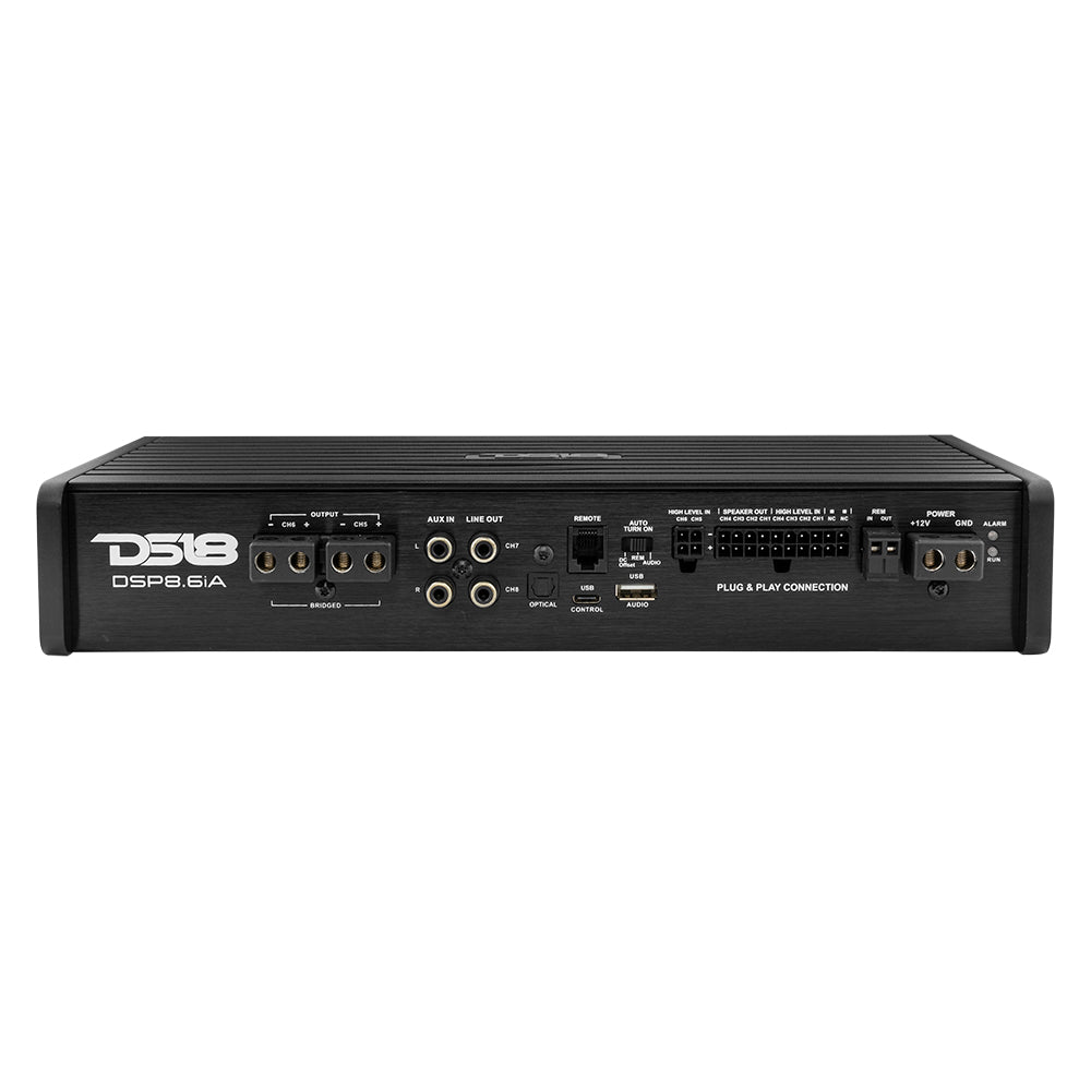 DS18 DSP8.6iA 6-Channel Car Amplifier with 8-Channel Digital Sound Processor