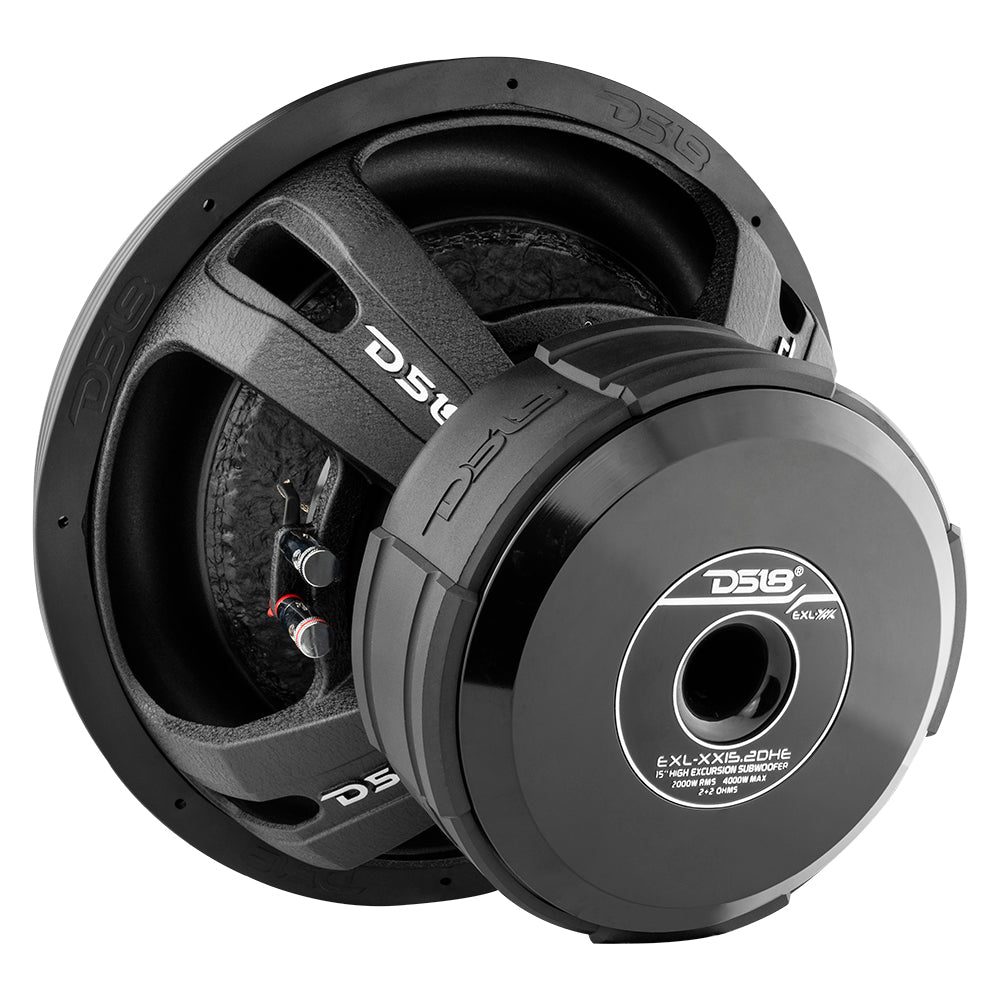 DS18 EXLXX15.2DHE High Excursion 15" Subwoofer 4000 Watts Max 2Ohms DVC audio subwoofers
