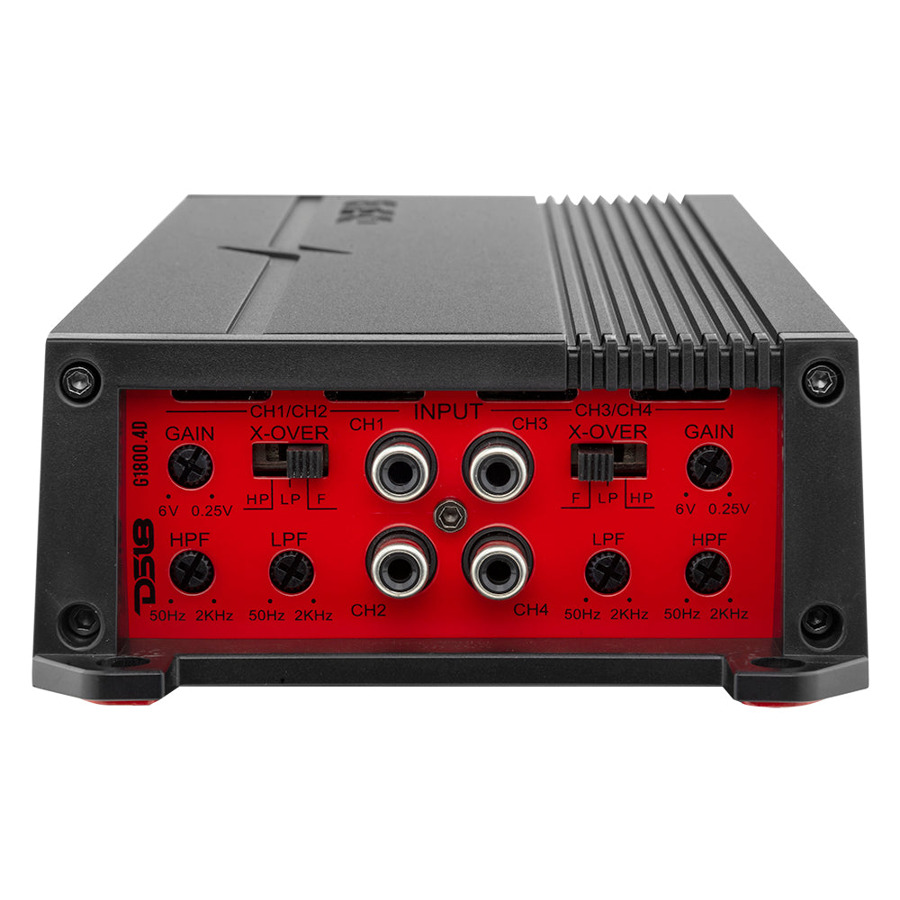 DS18 G1800.4D Full-Range Class D 4-Channel Car Audio Amplifier 1800 Watts