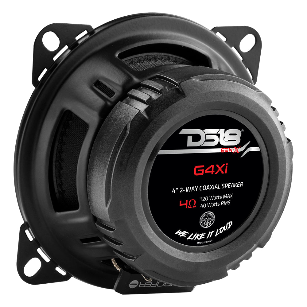 DS18 GEN-X4.6 Altavoz coaxial – 4 x 6, 2 vías, 135 W máximo, 45 W RMS, cono de papel negro, tweeter de cúpula Mylar, 4 ohmios – Claridad inigualable por otros DS18 GEN-X4.6 Altavoz coaxial – 4 x 6, 2 vías, 135 W máximo, 45 W RMS, cono de papel negro, tweeter de cúpula Mylar, 4 ohmios – Claridad inigualable por otros