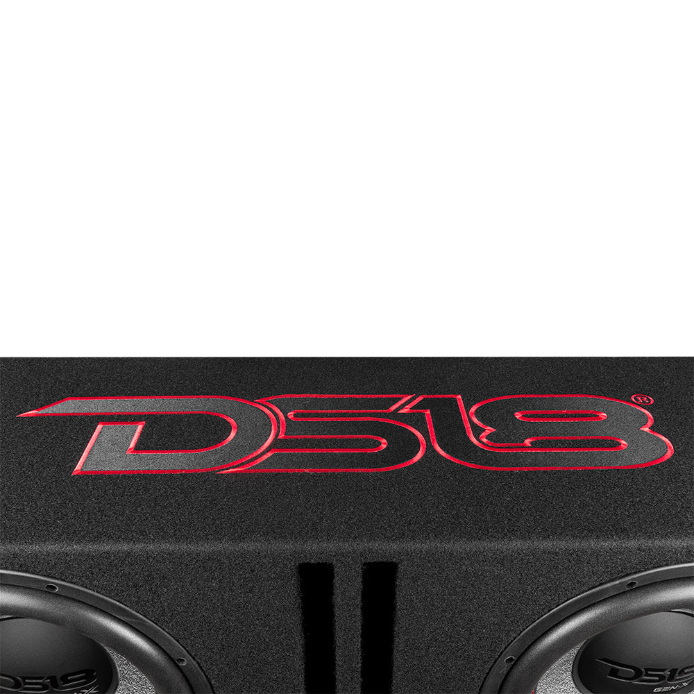 DS18 1800W 2+2 Ohm Loaded Enclosure 2x GEN-X124D 12 Subwoofers in A Ported Box