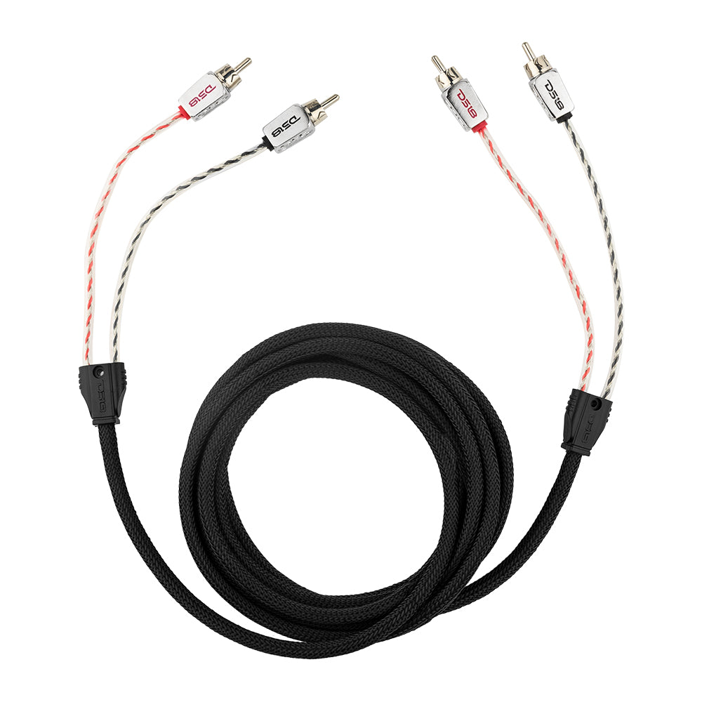 DS18 HQRCA-12FT Dual Twist RCA Cable - 12 Ft Long. These cables carry your music signal to your amplifiers 