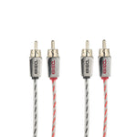 DS18 HQRCA-16FT Dual Twist RCA Cable - 16 Ft Long. These cables carry your music signal to your amplifiers.