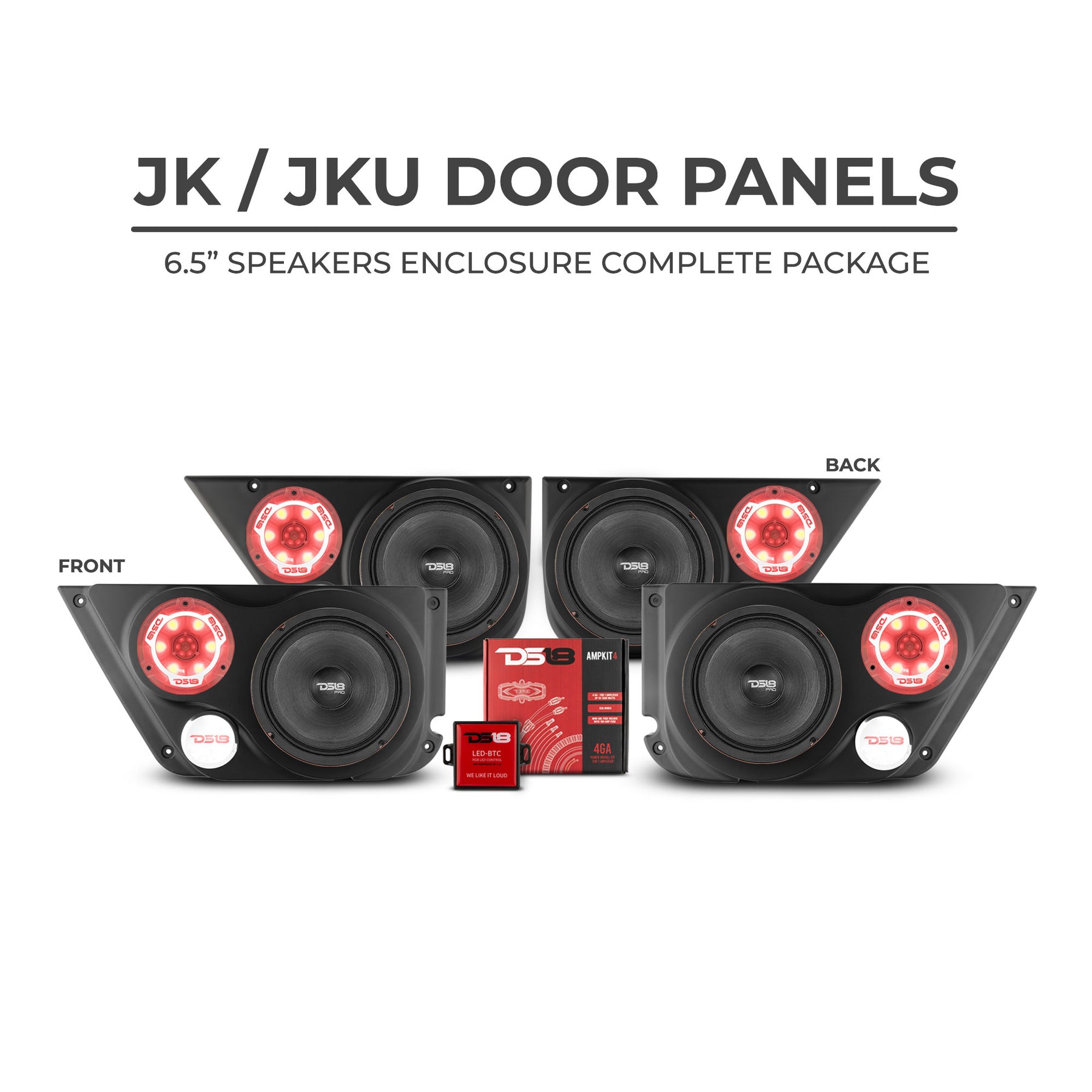 JK/JKU Front & Back Door Panels Package