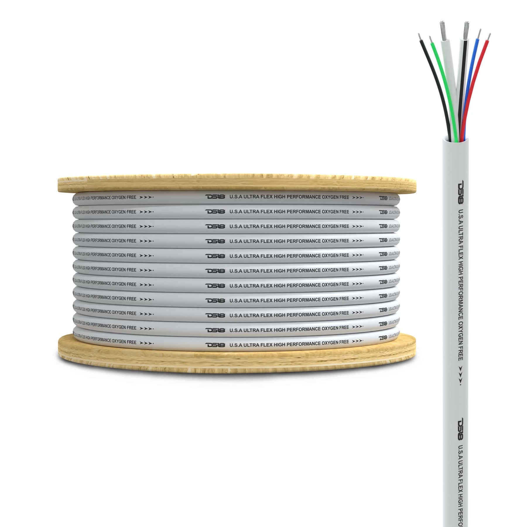 18-GA LED RGB and 16-GA Speaker Wires Marine Grade Tinned 100% Copper OFC -100 Feet